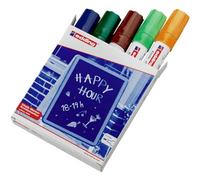 Busta 5 Marcatore EDDING 4090 colori blu, verde, marrone, verde chiaro, arancio