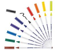 Edding 4-4600003 - Pennarelli permanenti per tessuti, punta arrotondata da 1 mm, set da 10, colori assortiti