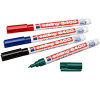 Edding 4 - 8400 - 4 marcatore permanente (nero, blu, verde, rosso, multicolor)
