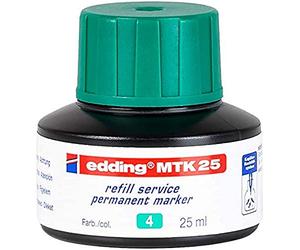 Edding 4-MTK25004 E-MTK 25 servizio di ricarica pennarello indelebile, 25 ml, verde