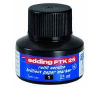 Edding 4-PTK25003 - Flacone di inchiostro PTK 25 di ricarica per pennarello Edding Brilliant, 25 ml, colore: nero