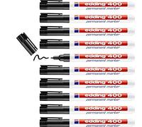 Edding 400 Permanent Marker Black, Confezione 10 Pezzi