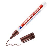 edding 400 permanent marker - brown - 1 pen - fine round tip 1 mm - waterproof,