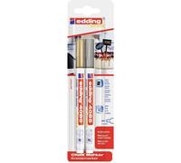Edding 4085 4-4085-2-15354 Marcatore a gesso Oro, Argento 1 mm, 2 mm