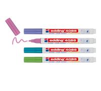 EDDING 4085/4W - Marcatore a gesso, 1-2 mm, metallizzato, confezione da 4 pezzi