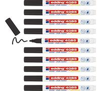 Edding 4085 - Pennarello a gesso, 10 pennarello, punta rotonda, 1-2 mm, con punta fine, per lavagne, finestre, vetri, specchi, pennarelli a gesso liquido per copertura opaca