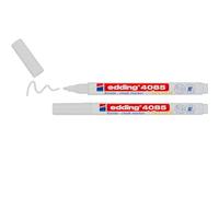 EDDING 4085/2W - Marcatore a gesso, 1-2 mm, bianco, confezione da 2 pz