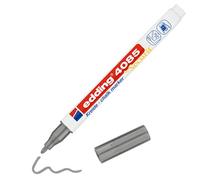 edding 4085 Pennarello a Gesso - Argento - Punta tonda 1-2 mm - Penna a gesso per lavagna cancellabile - per scrivere su finestre, vetro, specchi - inchiostro opaco altamente coprente