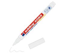 edding 4085 Pennarello a Gesso - Bianco - Punta tonda 1-2 mm - Penna a gesso per lavagna cancellabile - per scrivere su finestre, vetro, specchi - inchiostro opaco altamente coprente