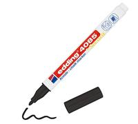 edding 4085 Pennarello a Gesso - Nero - Punta tonda 1-2 mm - Penna a gesso per lavagna cancellabile - per scrivere su finestre, vetro, specchi - inchiostro opaco altamente coprente