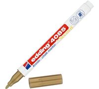 edding 4085 Pennarello a Gesso - Oro - Punta tonda 1-2 mm - Penna a gesso per lavagna cancellabile - per scrivere su finestre, vetro, specchi - inchiostro opaco altamente coprente