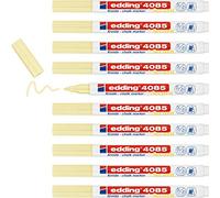 Edding 4085 - Pennarello a gesso per lavagne, finestre, vetro, specchi, 10 pennarelli a gesso liquido, punta tonda da 1 a 2 mm, per lavagne, finestre, vetro, specchi, per una copertura opaca