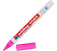 edding 4085 Pennarello a Gesso - Rosa fluo - Punta tonda 1-2 mm - Penna a gesso per lavagna cancellabile - per scrivere su finestre, vetro, specchi - inchiostro opaco altamente coprente