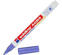 edding 4085 Pennarello a Gesso - Viola metal. - Punta tonda 1-2 mm - Penna a gesso per lavagna cancellabile - per scrivere su finestre, vetro, specchi - inchiostro opaco altamente coprente