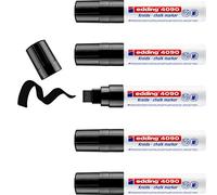 edding 4090 pennarello a gesso, colore: Nero 4 - 15mm Nero