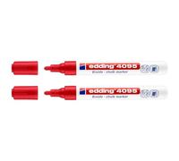 EDDING 4095RT - Marcatore in gesso, 2-3 mm, rosso