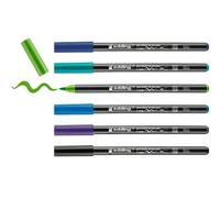 edding 4200 Brush Pen per Porcellana, Multicolore, 6 Penne, Punta 1-4 Mm, per Dipingere e Decorare Ceramica, Porcellana, Lavabile In Lavastoviglie, Asciugatura Rapida