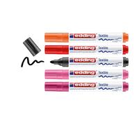 Edding - 4500 Textile Marker Set Of 5 Pcs Warm Colours - (706825) Toy NUOVO