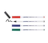 edding 4600 Marcatore per Tessuti - Per scrivere, colorare e disegnare sulla stoffa e.g. t-shirt e cuscini - Resistente ai lavaggi - Blister 4 colori - Tratto 1 mm