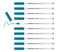 edding 4600 pennarelli tessili - blu orientale - 10 pezzi - punta rotonda 1 mm - pennarelli tessili lavabili in lavatrice (60 °C) per dipingere il tessuto - Matita per tessuto