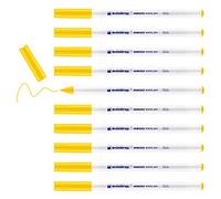edding 4600 pennarelli tessili - giallo - 10 pezzi - punta rotonda 1 mm - pennarelli tessili lavabili in lavatrice (60 °C) per dipingere il tessuto - Matita per tessuto