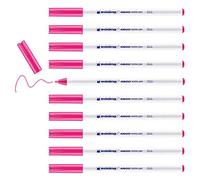 edding 4600 pennarelli tessili - rosa fluo - 10 pezzi - punta rotonda 1 mm - pennarelli tessili lavabili in lavatrice (60 °C) per dipingere il tessuto - Matita per tessuto