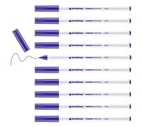 edding 4600 pennarelli tessili - viola - 10 pezzi - punta rotonda 1 mm - pennarelli tessili lavabili in lavatrice (60 °C) per dipingere il tessuto - Matita per tessuto