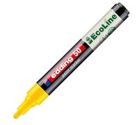 Edding 50 pennarelli EcoLine - giallo - 1 penna - punta rotonda 2 - 3 mm - inchiostro a base d'acqua, altamente opaco e impermeabile - penna per vetro, pietra, legno, plastica e carta