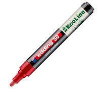 Edding 50 pennarelli EcoLine - rosso - 1 penna - punta rotonda 2 - 3 mm - inchiostro a base d'acqua, altamente opaco e impermeabile - penna per vetro, pietra, legno, plastica e carta