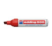 Edding 500 marcatore permanente Punta smussata Rosso 10 pz