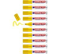 edding 500 pennarelli permanenti - giallo - 10 pennarelli - punta smussata 2-7 mm - impermeabile, ad asciugatura rapida, pennarelli indelebili - per cartone, plastica, legno, metallo, vetro
