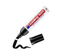 Edding 500 Pennarello Permanente Nero Punta Scalpello 2-7 mm Impermeabile 1 Pz