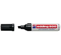 Edding 500 Permanent Marker Black 10 marcatore permanente (edding 500 Permanent Marker Chisel Tip 2-7mm Line Black Pack 10 - 4- NEW