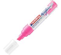 edding 5000 Marcatore Acrilico Largo, Rosa Fluorescente, 1 Marcatore a Vernice Acrilica, Punta Scalpello 5-10Mm, Pennnarello Acrilico per Disegno Su Tela, Carta, Legno, per Sassi/Ciotoli