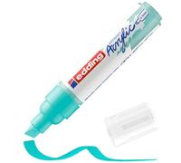 edding 5000 Marcatore Acrilico Largo, Turchese, 1 Marcatore a Vernice Acrilica, Punta Scalpello 5-10Mm, Pennnarello Acrilico per Disegno Su Tela, Carta, Legno, per Sassi/Ciotoli