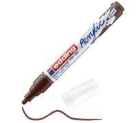 edding 5100 1 Marcatore Medio, Marrone, a Vernice Acrilica Waterproof, Punta Tonda 2-3Mm, Pennnarello Acrilico per Disegno Su Tela, Carta, Legno, Marcatore Acrilico per Ciotoli