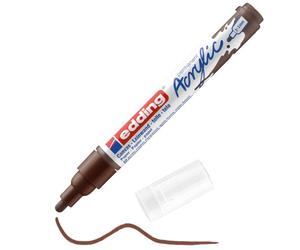edding 5100 1 Marcatore Medio, Marrone, a Vernice Acrilica Waterproof, Punta Tonda 2-3Mm, Pennnarello Acrilico per Disegno Su Tela, Carta, Legno, Marcatore Acrilico per Ciotoli