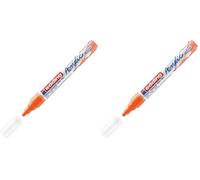 Edding 5100 Marcatore Acrilico Medio, Arancio Fluorescente, 1 Marcatore a Vernice Acrilica Waterproof, Punta Tonda 2-3Mm, Pennnarello Acrilico per Disegno Su Tela, Carta, Legno, per Ciotoli