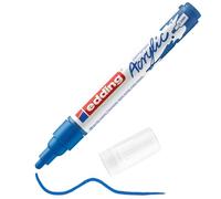 edding 5100 Marcatore Acrilico Medio, Blu, 1 Marcatore a Vernice Acrilica Waterproof, Punta Tonda 2-3Mm, Pennnarello Acrilico per Disegno Su Tela, Carta, Legno, Marcatore Acrilico per Ciotoli