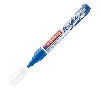 edding 5100 Marcatore Acrilico Medio, Blu Scuro, 1 Marcatore a Vernice Acrilica Waterproof, Punta Tonda 2-3Mm, Pennnarello Acrilico per Disegno Su Tela, Carta, Legno, per Ciotoli