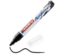 edding 5100 Marcatore Acrilico Medio, Nero, 1 Marcatore a Vernice Acrilica Waterproof, Punta Tonda 2-3Mm, Pennnarello Acrilico per Disegno Su Tela, Carta, Legno, Marcatore Acrilico per Ciotoli