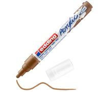 edding 5100 Marcatore Acrilico Medio, Nocciola, 1 Marcatore a Vernice Acrilica Waterproof, Punta Tonda 2-3Mm, Pennnarello Acrilico per Disegno Su Tela, Carta, Legno, per Ciotoli