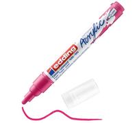 edding 5100 Marcatore Acrilico Medio, Rosa, 1 Marcatore a Vernice Acrilica Waterproof, Punta Tonda 2-3Mm, Pennnarello Acrilico per Disegno Su Tela, Carta, Legno, Marcatore Acrilico per Ciotoli