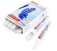 edding 5100 Pennarelli permanenti per vernice acrilica, punta media 2-3 mm, colore bianco traffico 922, confezione da 10
