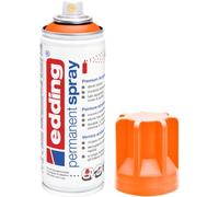 Edding 5200 Spray Permanente, Arancione Fluo, 200 Ml, Vernice Acrilica Premium per Dipingere e Decorare Vetro, Metallo, Legno, Ceramica, Plastica, Tela, Smalto Acrilico, Vernice Spray