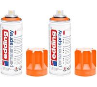 Edding 5200 Spray Permanente, Arancione Fluo, 200 Ml, Vernice Acrilica Premium per Dipingere e Decorare Vetro, Metallo, Legno, Ceramica, Plastica, Tela, Smalto Acrilico, Vernice Spray