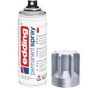 edding 5200 spray permanente - argento opaco - 200 ml - premium vernice acrilica per dipingere e decorare vetro, metallo, legno, ceramica, plastica, tela - smalto acrilico, vernice spray