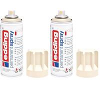 Edding 5200 Spray Permanente, Avorio Chiaro Opaco, 200 Ml, Vernice Acrilica Premium per Dipingere e Decorare Vetro, Metallo, Legno, Ceramica, Plastica, Tela, Smalto Acrilico, Vernice Spray