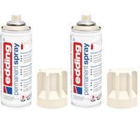 Edding 5200 Spray Permanente, Bianco Crema Opaco, 200 Ml, Vernice Acrilica Premium per Dipingere e Decorare Vetro, Metallo, Legno, Ceramica, Plastica, Tela, Smalto Acrilico, Vernice Spray