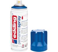 Edding 5200 Spray Permanente, Blu Genziana Opaco, 200 Ml, Vernice Acrilica Premium per Dipingere e Decorare Vetro, Metallo, Legno, Ceramica, Plastica, Tela, Smalto Acrilico, Vernice Spray